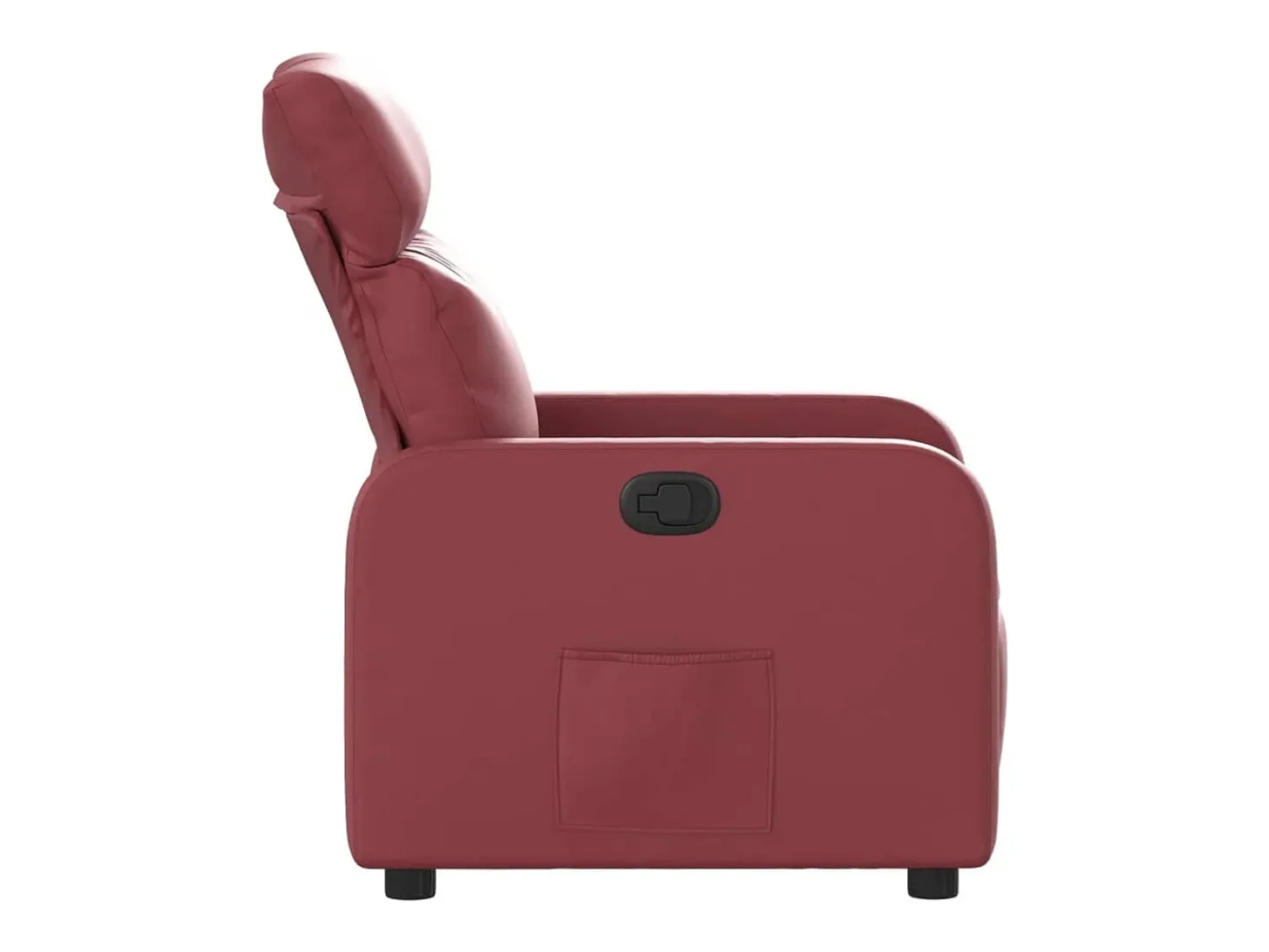 Sillón de relax | Sillón reclinable de cuero sintético rojo tinto SHL6703