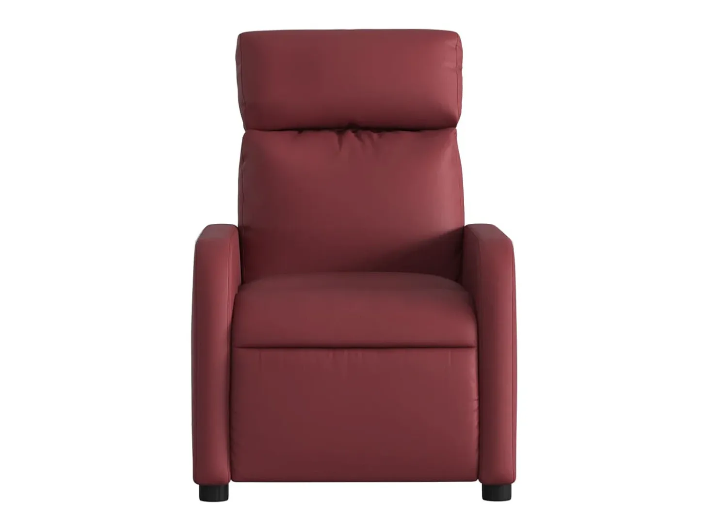 Sillón de relax | Sillón reclinable de cuero sintético rojo tinto SHL6703