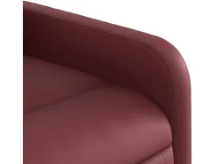 Sillón de relax | Sillón reclinable de cuero sintético rojo tinto SHL6703