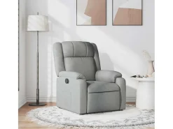 Sillón de relax | Sillón reclinable de tela gris claro SHL4498