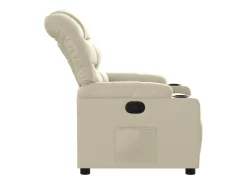 Sillón de relax | Sillón reclinable de cuero sintético crema SHL8106