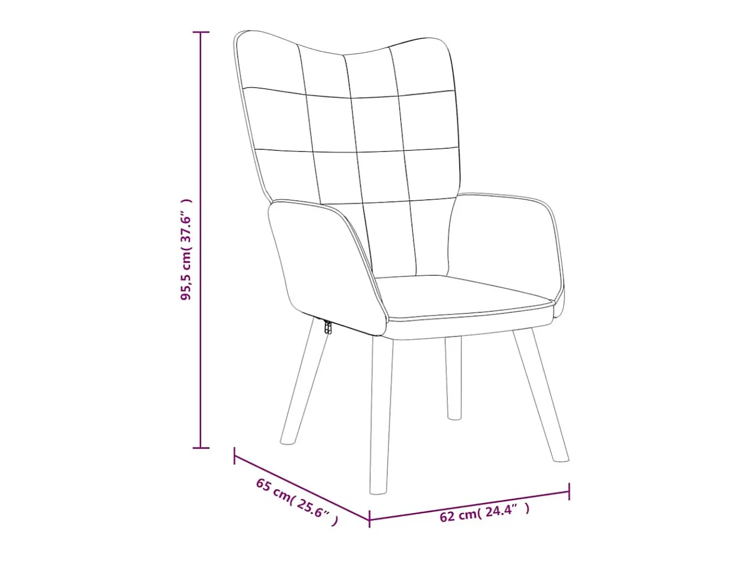 Sillón de relax con reposapiés de tela gris taupé