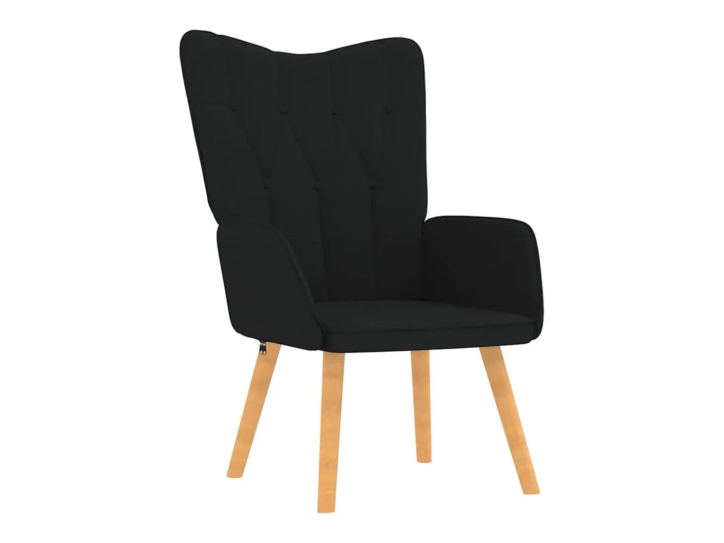 Sillón de relax con reposapiés tela negro