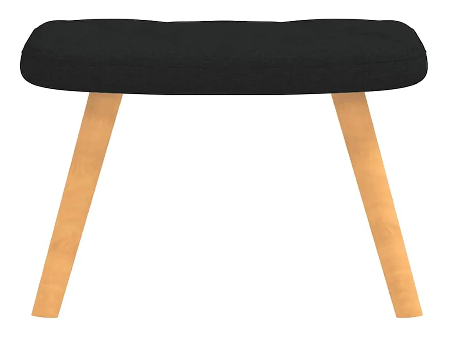 Sillón de relax con reposapiés tela negro
