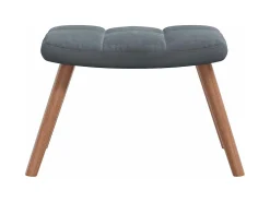 Sillón de relax con taburete terciopelo gris oscuro