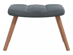 Sillón de relax con taburete terciopelo gris oscuro
