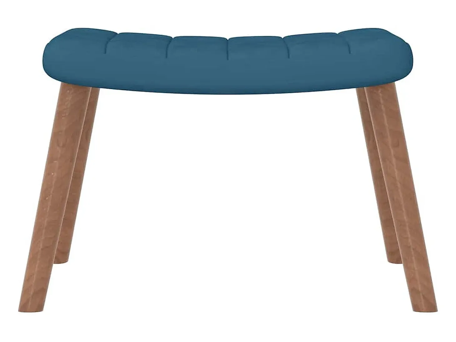 Sillón de relax con taburete terciopelo azul