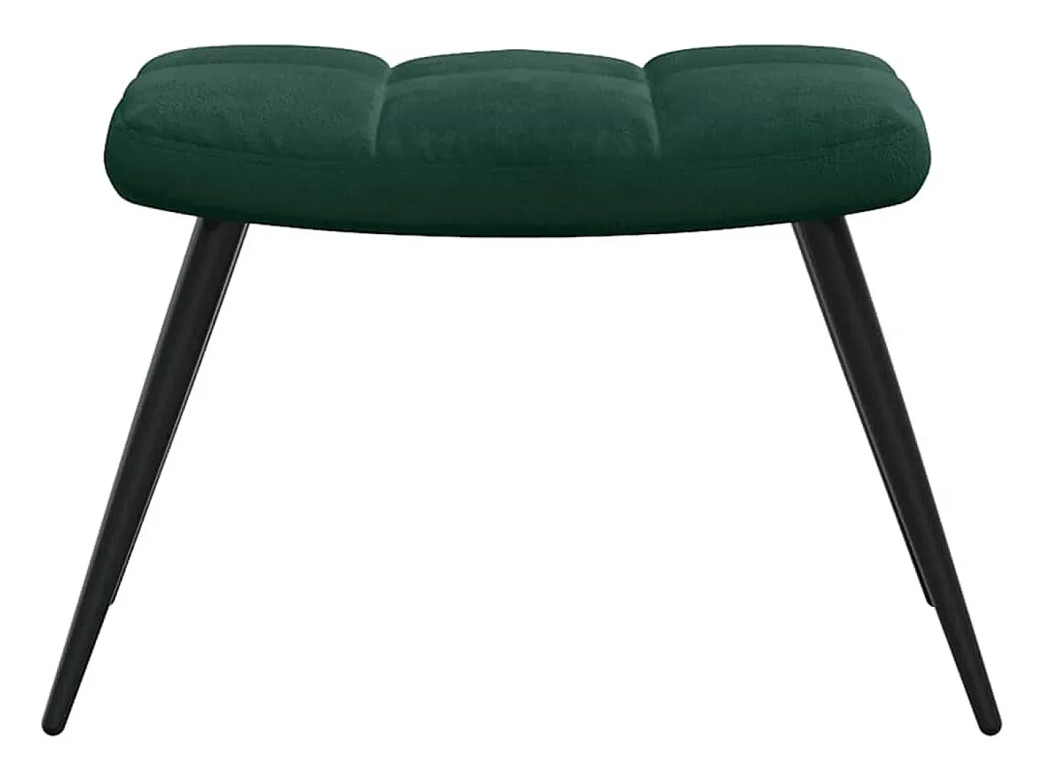 Sillón de relax con taburete terciopelo verde oscuro