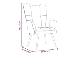 Sillón de relax con taburete terciopelo verde oscuro