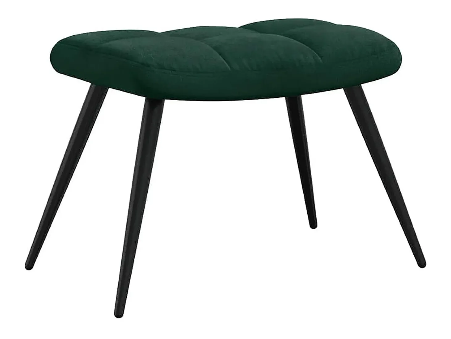 Sillón de relax con taburete terciopelo verde oscuro