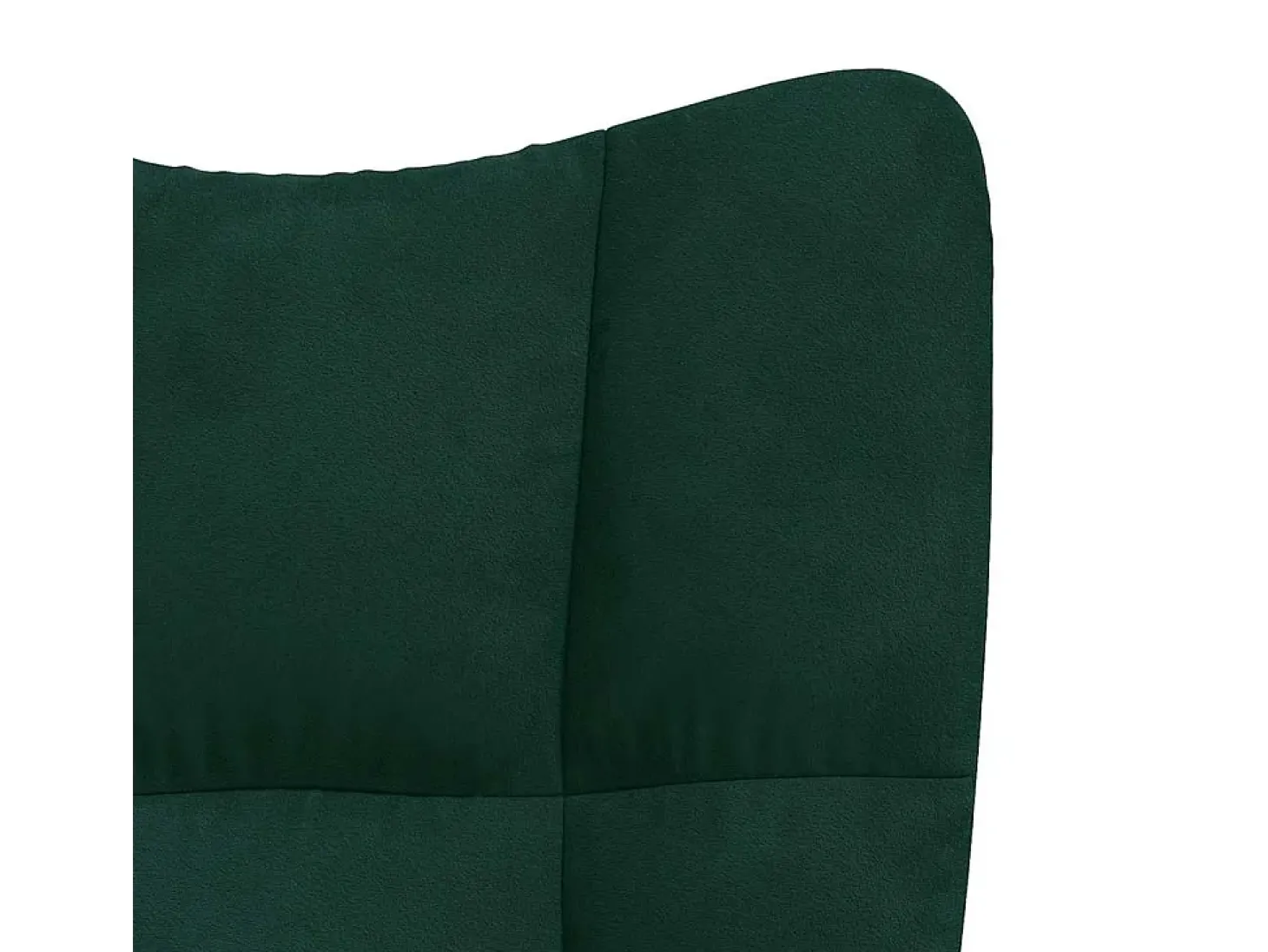 Sillón de relax con taburete terciopelo verde oscuro
