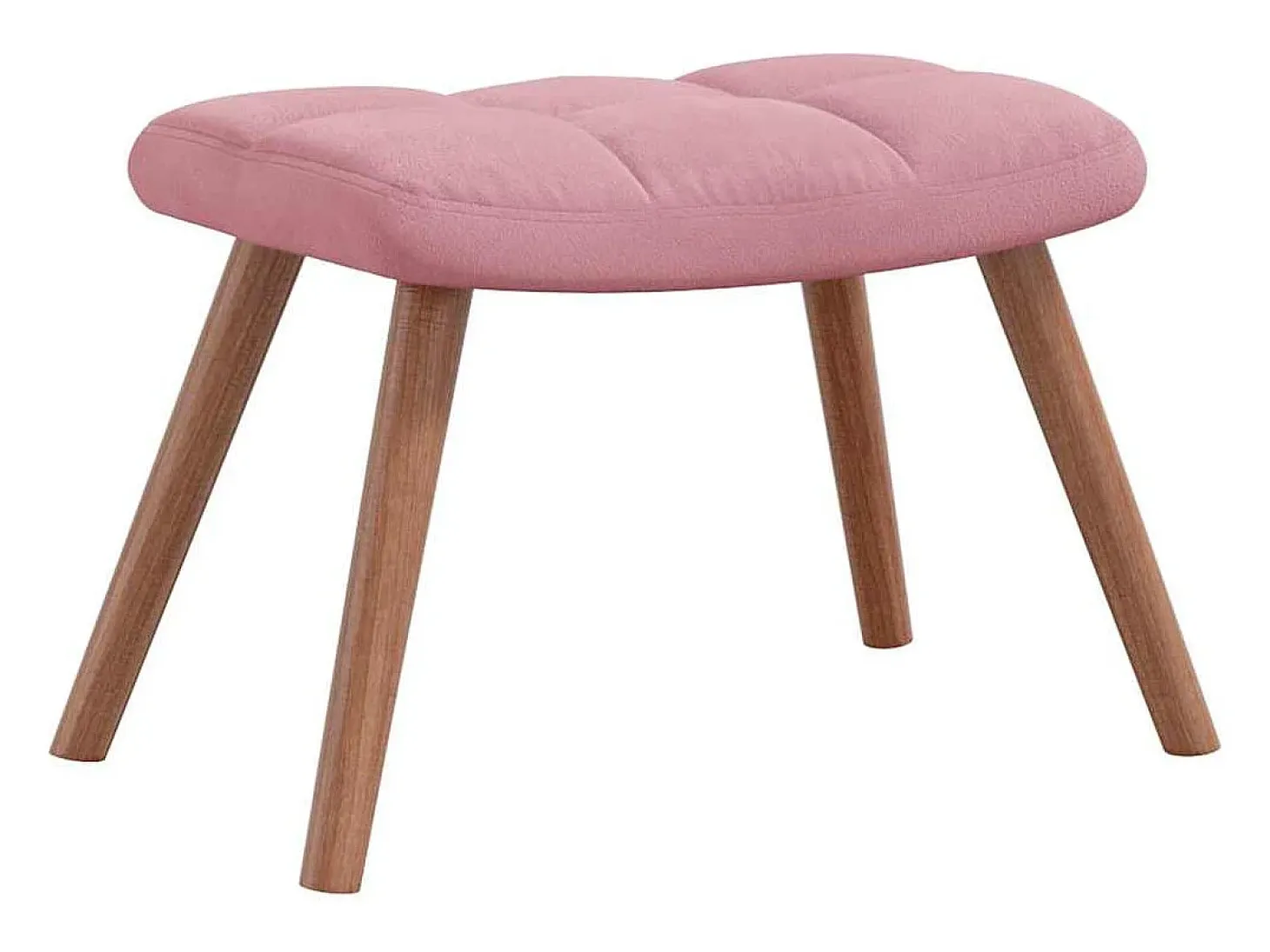 Sillón de relax con taburete terciopelo rosa