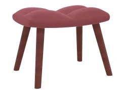 Sillón de relax con taburete terciopelo rosa