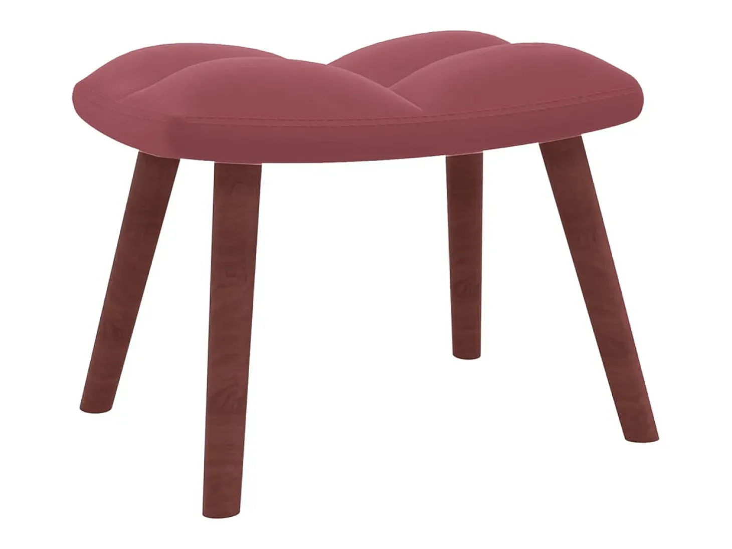 Sillón de relax con taburete terciopelo rosa