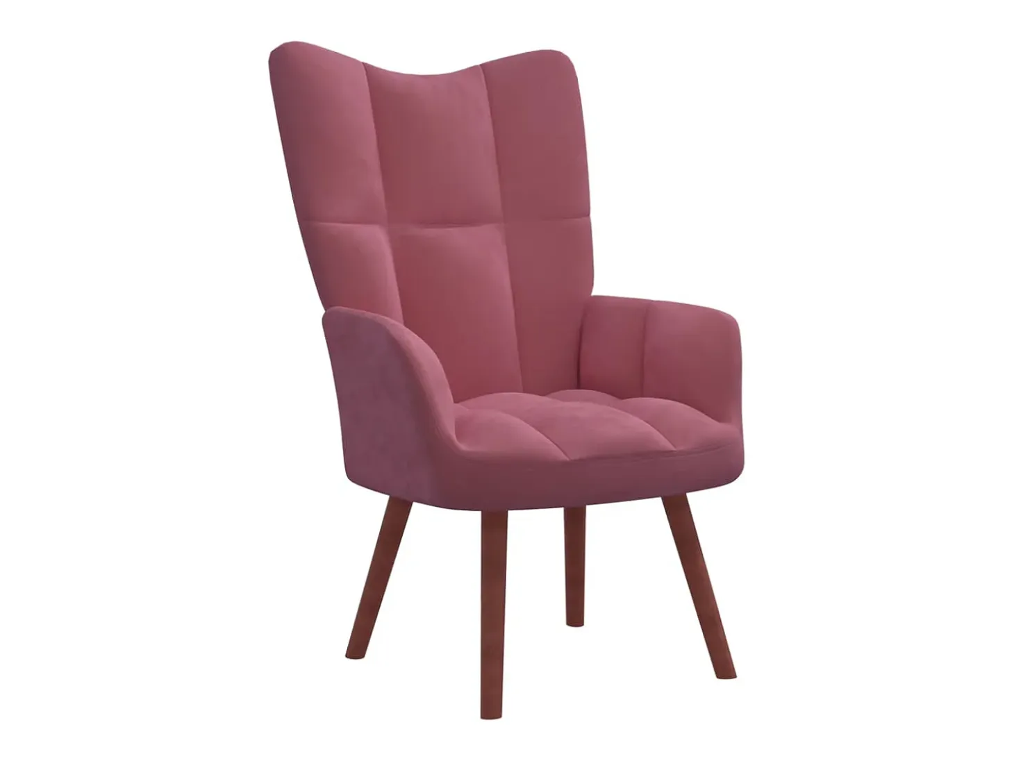Sillón de relax con taburete terciopelo rosa