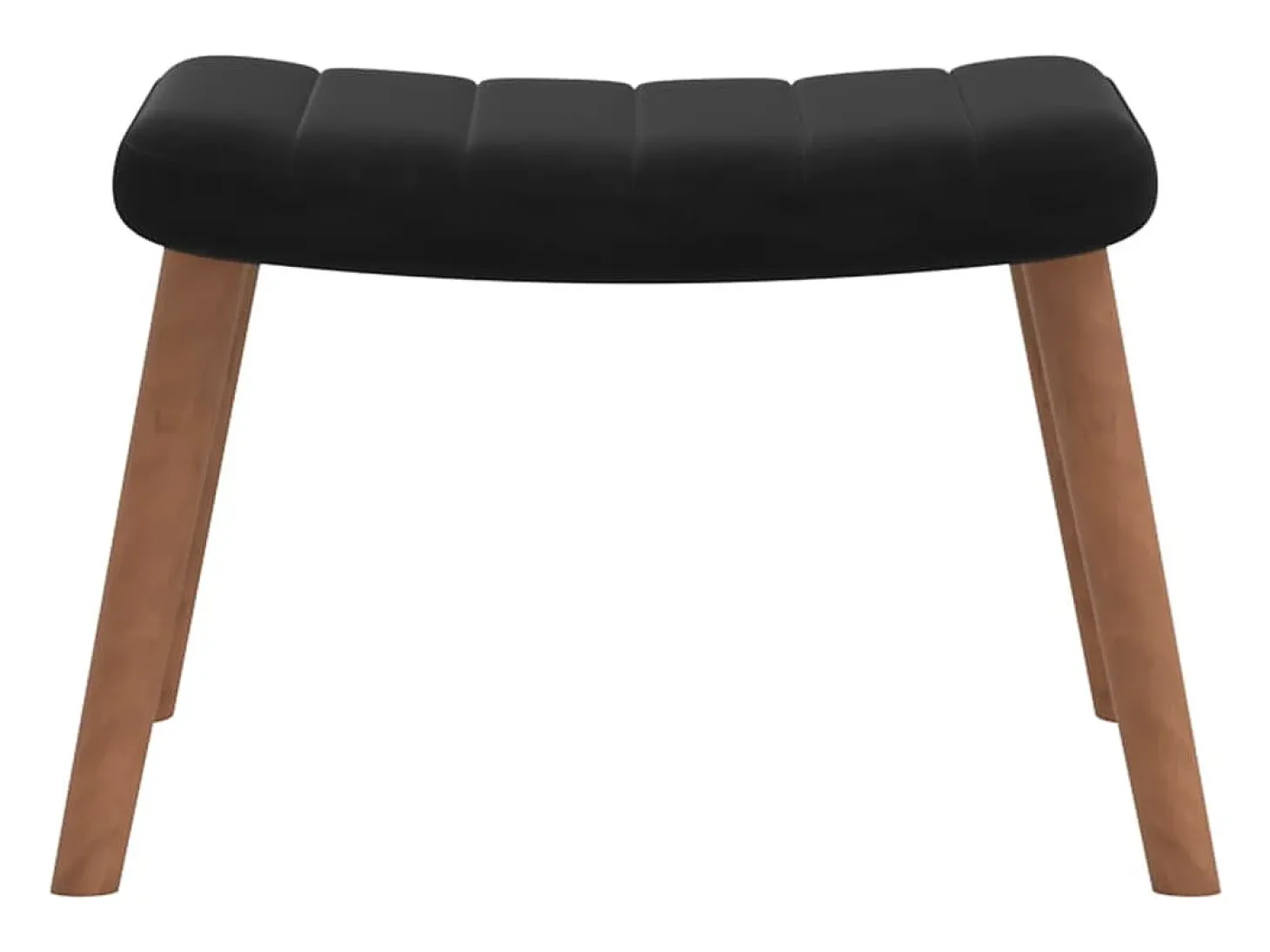 Sillón de relax con taburete terciopelo negro