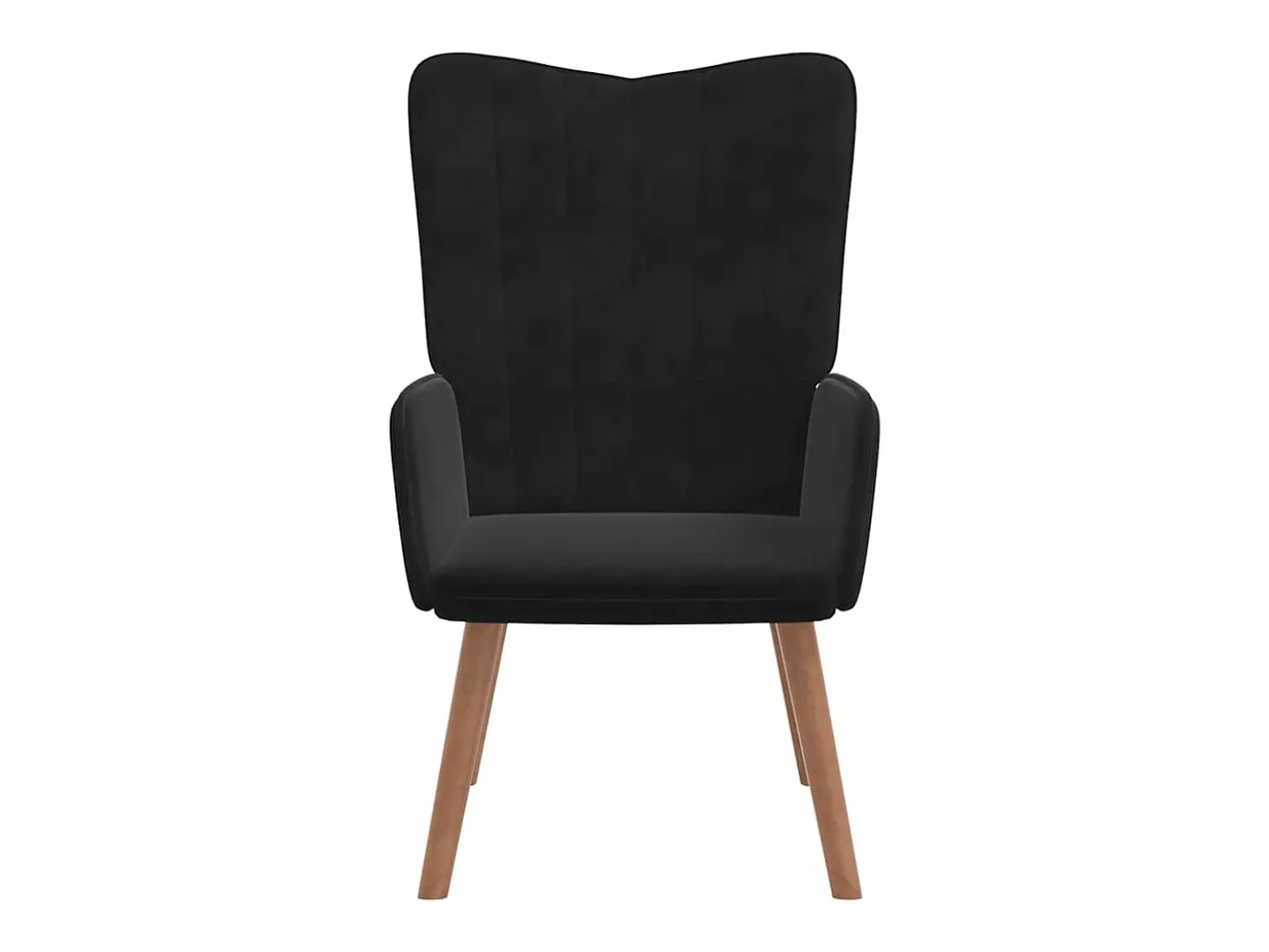 Sillón de relax con taburete terciopelo negro