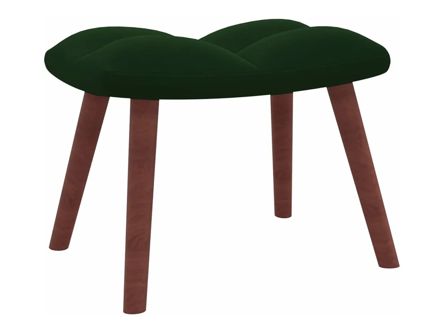 Sillón de relax con taburete terciopelo verde oscuro