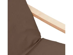 Sillón de relax con taburete tela marrón oscuro