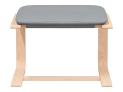Sillón de relax con taburete tela gris claro