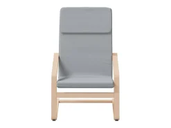 Sillón de relax con taburete tela gris claro