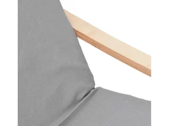Sillón de relax con taburete tela gris claro