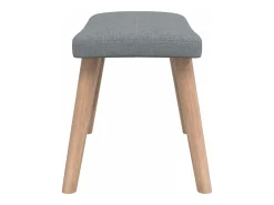 Sillón de relax con taburete tela gris claro