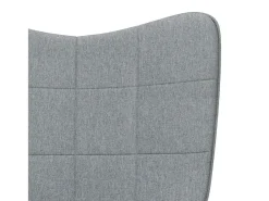 Sillón de relax con taburete tela gris claro