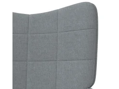 Sillón de relax con taburete tela gris claro