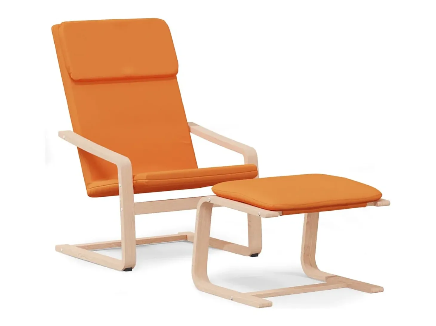 Sillón de relax con taburete tela amarillo oscuro