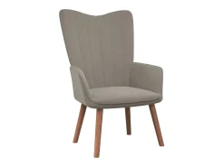 Sillón de relax con taburete de terciopelo gris claro