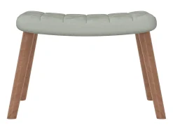 Sillón de relax con taburete de terciopelo gris claro
