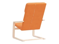 Sillón de relax de tela amarillo oscuro