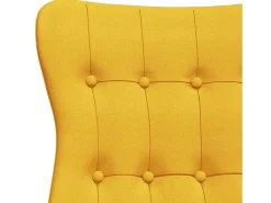 Sillón de relax de tela amarillo mostaza