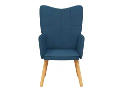 Sillón de relax de tela azul