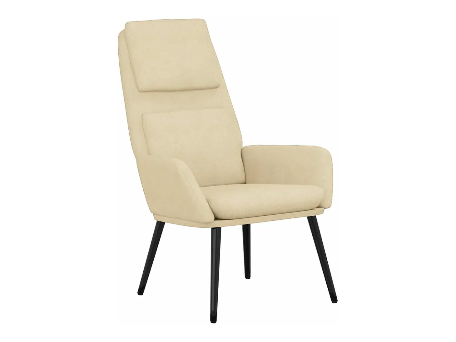 Sillón de relax de tela color crema