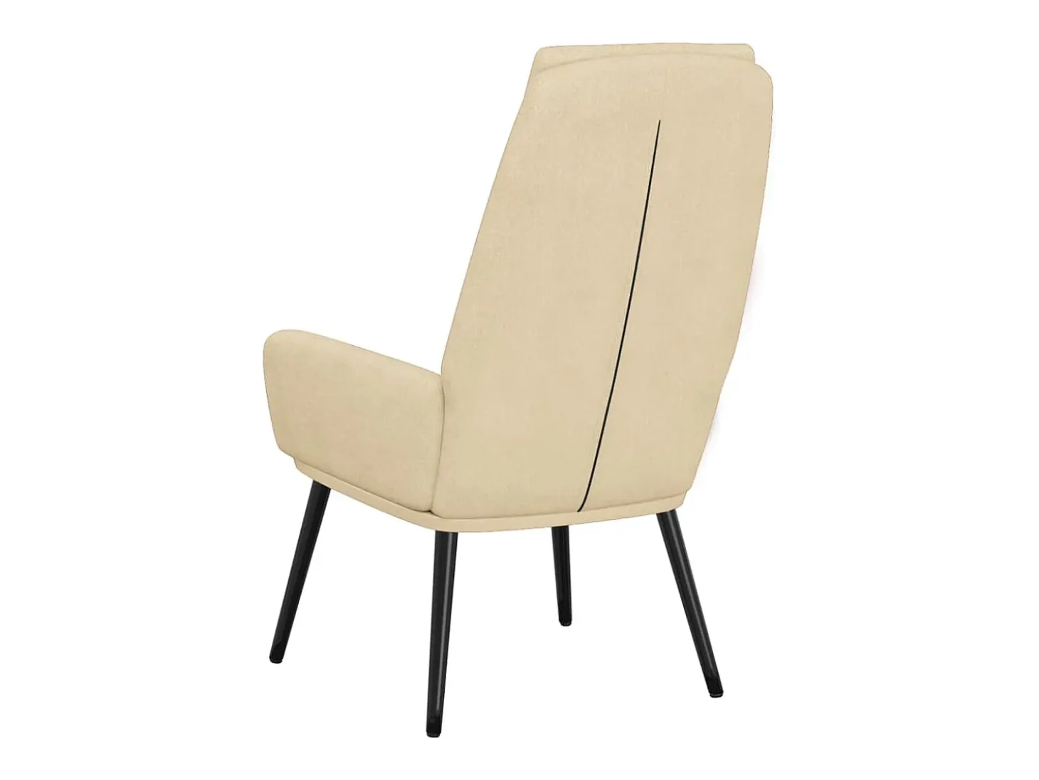 Sillón de relax de tela color crema