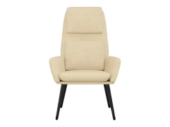Sillón de relax de tela color crema