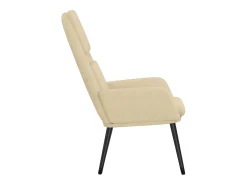 Sillón de relax de tela color crema