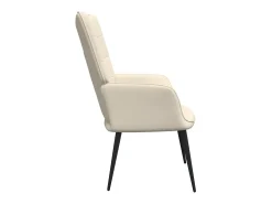 Sillón de relax de tela crema ES236301