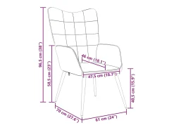 Sillón de relax de tela crema