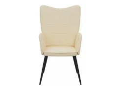 Sillón de relax de tela crema