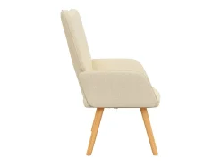 Sillón de relax de tela crema
