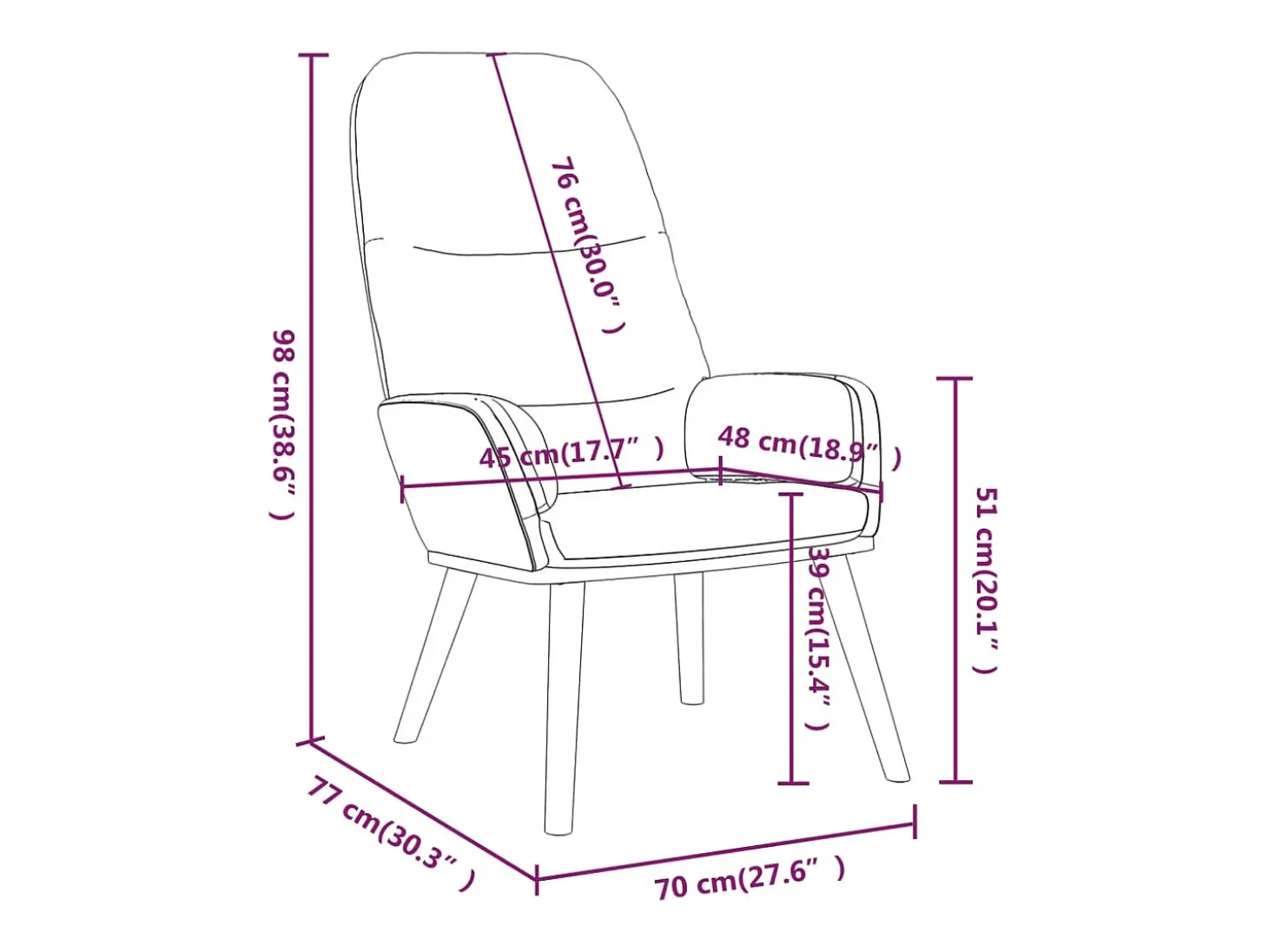 Sillón de relax de tela gris taupé