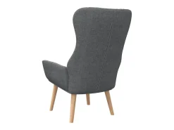 Sillón de relax de tela gris oscuro