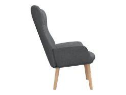 Sillón de relax de tela gris oscuro