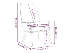 Sillón de relax de tela gris oscuro