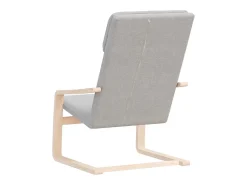 Sillón de relax de tela gris claro