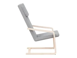 Sillón de relax de tela gris claro