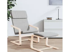 Sillón de relax de tela gris claro